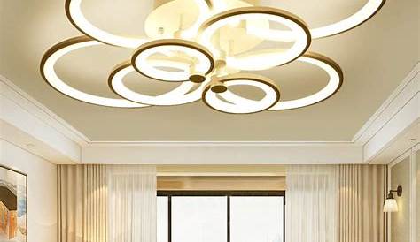 Round LED fabric ceiling light Amon white dimmable