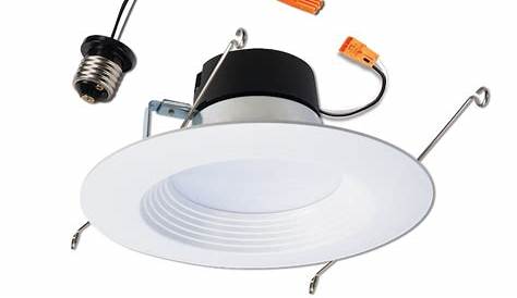 Dimmable Led Can Lights Lowes Utilitech 6Pack 65Watt Equivalent White LED