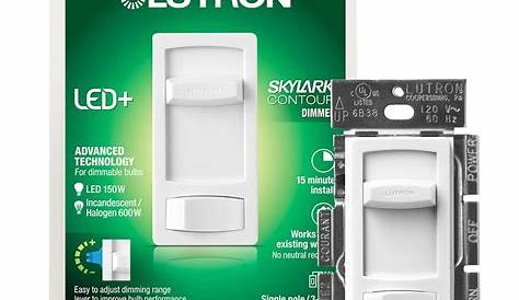 Dimmer Switch For Led Lights Home Depot Lutron Diva Dimmable Halogen And Incandescent Bulbs Single Pole Or 3 Way Gray Dvcl 153p Gr The Lutron