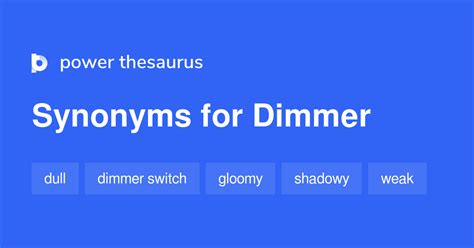 Dimmer Words Meaning