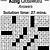 dimple crossword clue