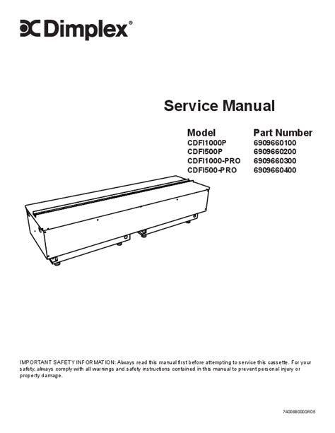 Dimplex Cdfi1000-Pro Troubleshooting
