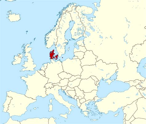 dinamarca mapa de europa