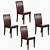 dining chairs set of 4 leather