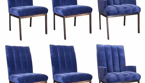 Dining Chairs Velvet Set Of 6 Six Tufted At 1stdibs