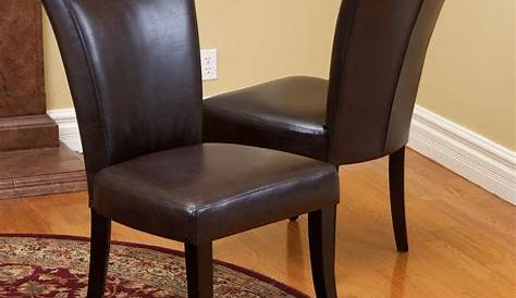 HomeSullivan Watersford Dark Brown Faux Leather Tufted Dining Chair