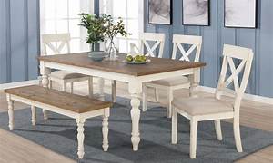 Palmer Dining Room Set W/ High Back Bench By Crown Mark Furniture