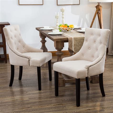 Topcobe Dining Chairs, Upholstered Accent Chair Set of 2, Dining Room