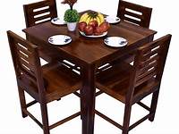 Bree 4 Seater Wooden Dining Table Brown Decornation