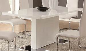 Cornelia High Gloss White Dining Table From Coaster Coleman Furniture