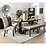 Black & White High Gloss Dining Table & 4 Milan Chairs Furniturebox