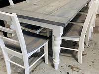 The White and Grey Extending Dining Table Set 1.6m InsideOut Living