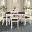 Enna White Glass Extending Dining Table and 6 Murano Chairs Furniturebox