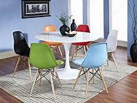 contemporary multi colored dining chairs with round table