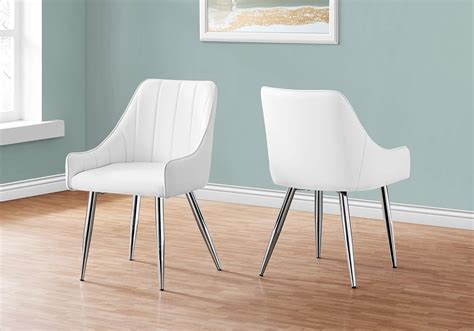 Dining Chairs White Chrome