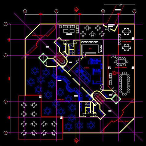 Dining Hall Cad Block