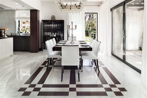 Dining Room Marble Floor Tile