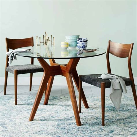 dining room round glass table