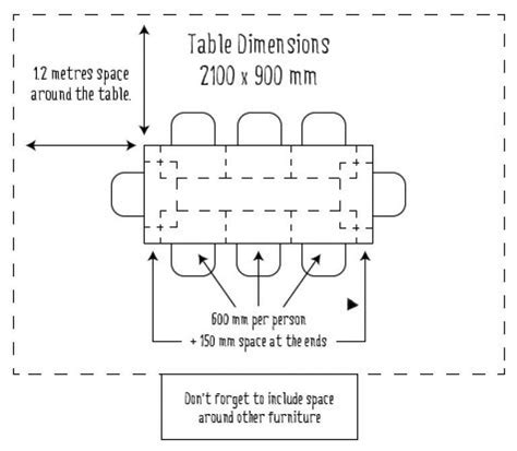 Dining Table 8 Seater Dimensions