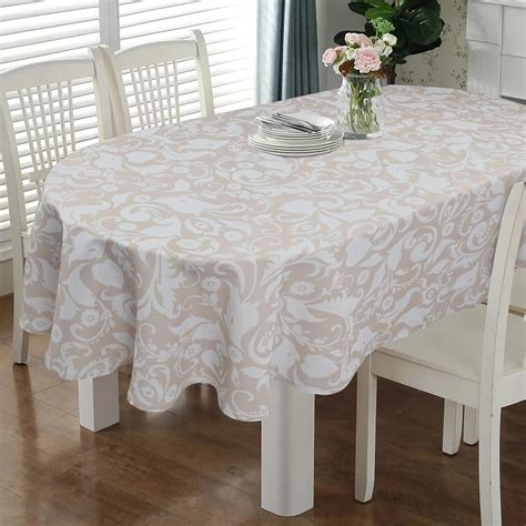 Dining Table Cover Cloth Oval Shape