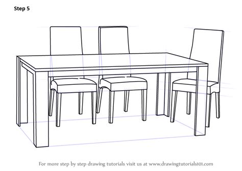 Dining Table Drawing Picture