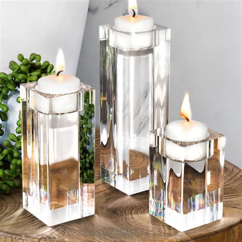 Dining Table Glass Candle Holders