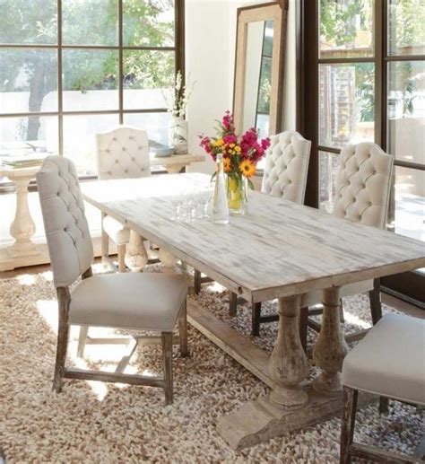Dining Table In White Wash