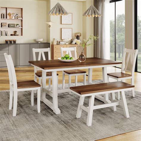 Dining Table Rectangle With Bench