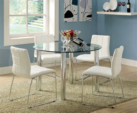 Dining Table Set Glass Round