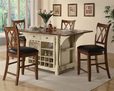 Dining Table Set With Wine Storage