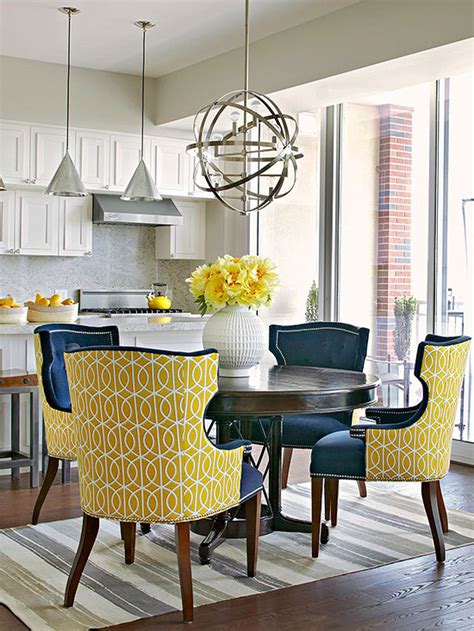 Dining Table Set With Yellow Chairs