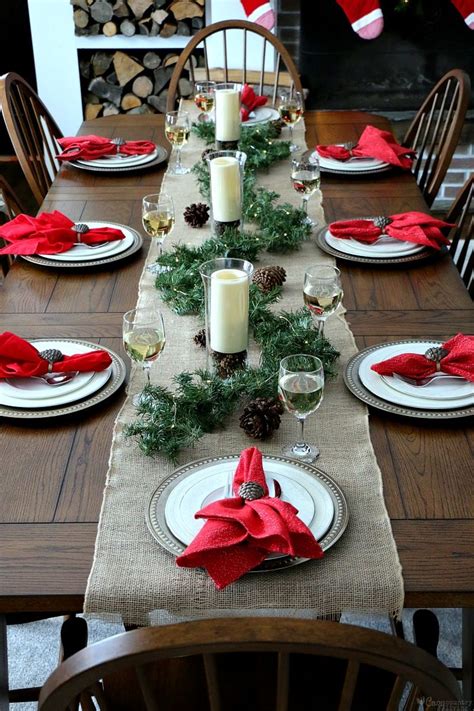 Dining Table Setting For Christmas