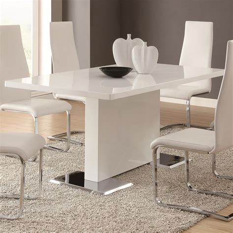 Dining Table White Chrome Chairs