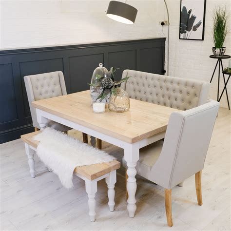 These Dining Table With Bench With Back And Chairs Popular Now