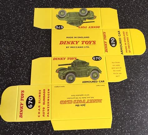 dinky toys reproduction boxes
