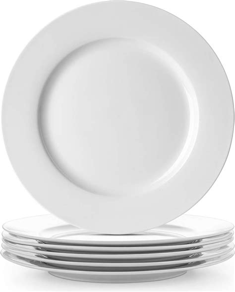 dinner plate round 8 white