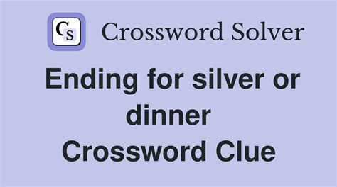 Dinner Plates Crossword