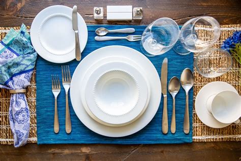 Dinnerware Setting On A Table