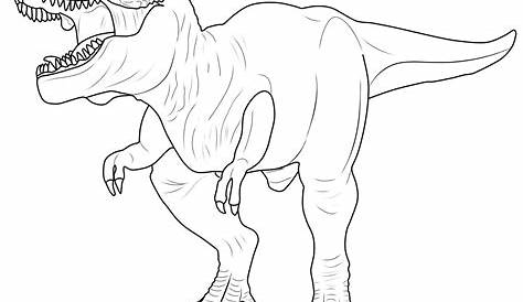 Ausmalbild Dinosaurier und Steinzeit: Dinosaurier: Dilophosaurus