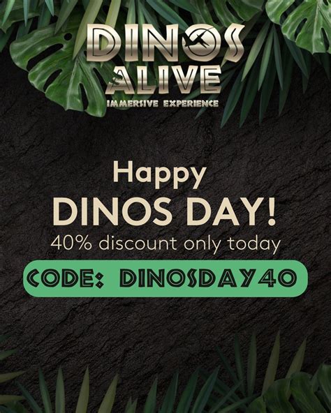 dinos alive exhibit discount code