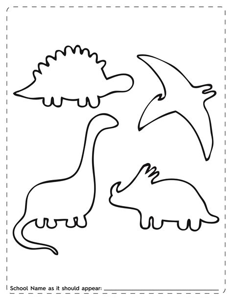 Dinosaur Template Preschool ClipArt Best