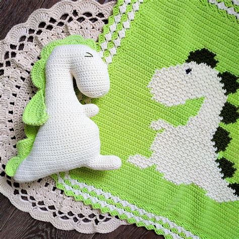 Dinosaur Baby Blanket Pattern