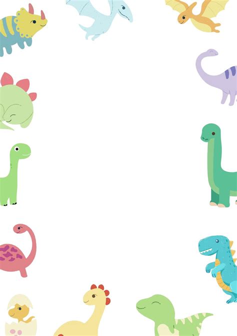 Dinosaur Border Paper Free