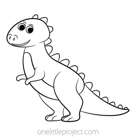 Dinosaur Coloring Page Simple