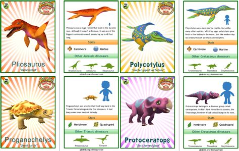 dinosaur train games cards
