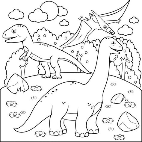 dinozaury i wielki wybuch kolorowanka dla dzieci