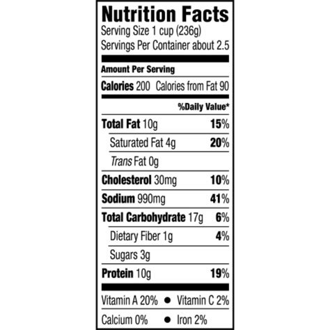 dinty moore beef stew nutrition facts