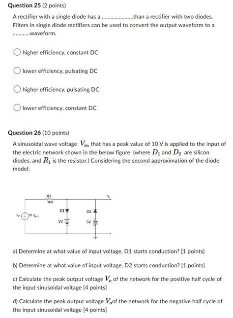 Diode Bridge Rectifier Questions