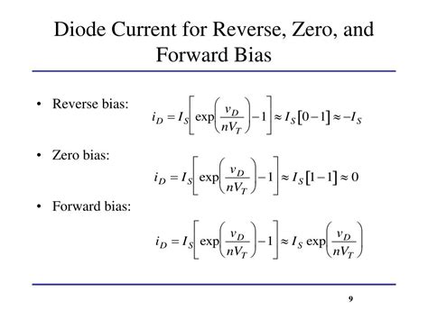 Diode Current Equation In Reverse Bias