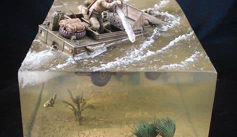 SP Maquettes - Création de l'eau en résine sur un diorama
